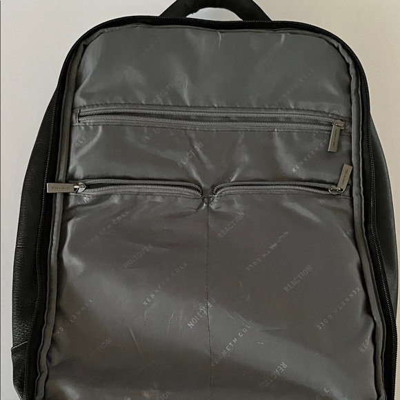 Kenneth Cole Black Leather Backpack